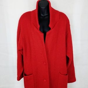 Vintage Mohair Red Duster!! AMAZING!! -  Med